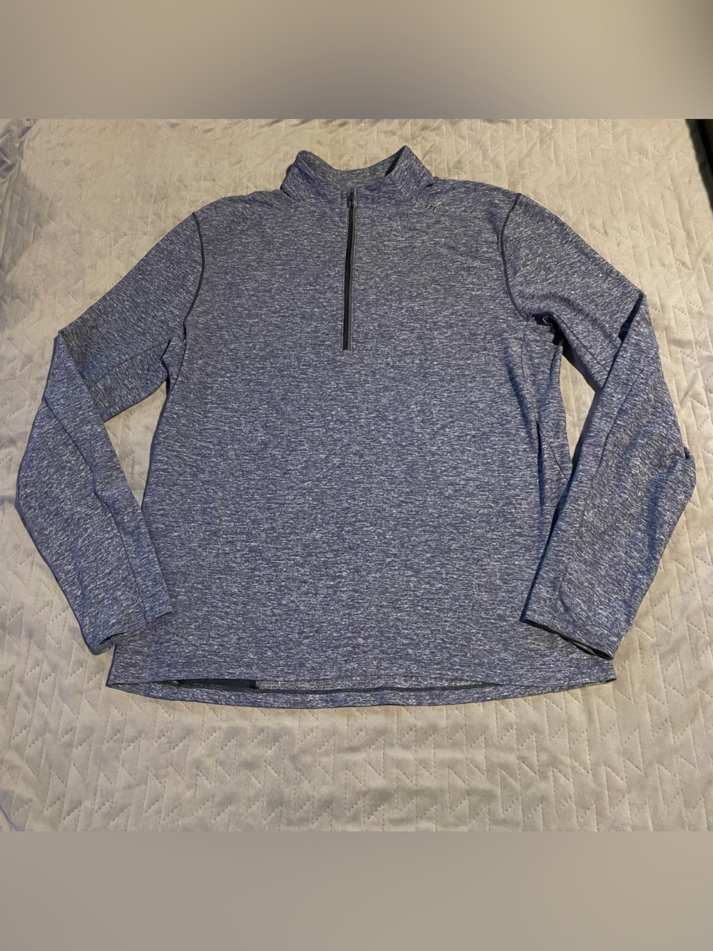 Lululemon 1/4 zip pullover mens large pre-owned condition blue